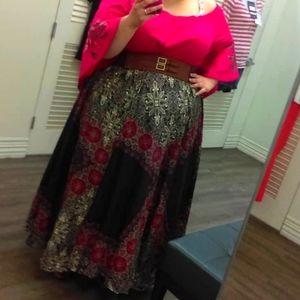 Plus maxi skirt